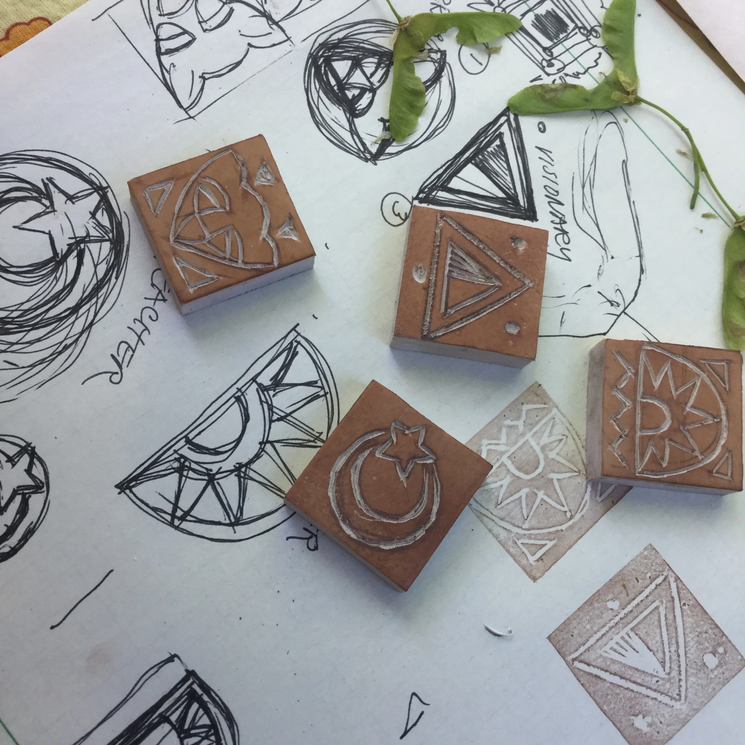 Susan Lehman's art in progress.