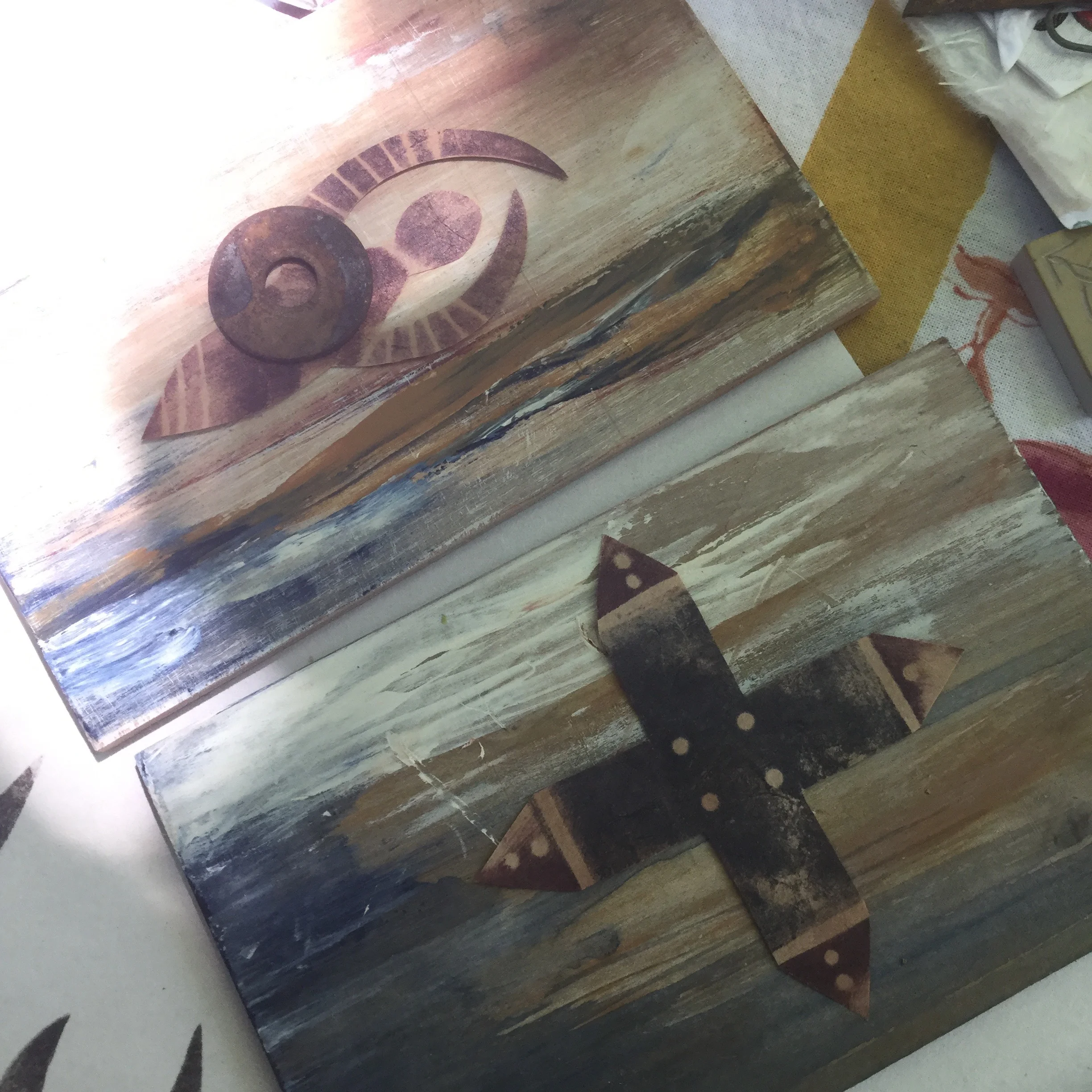Tonia Jenny's art in progress.