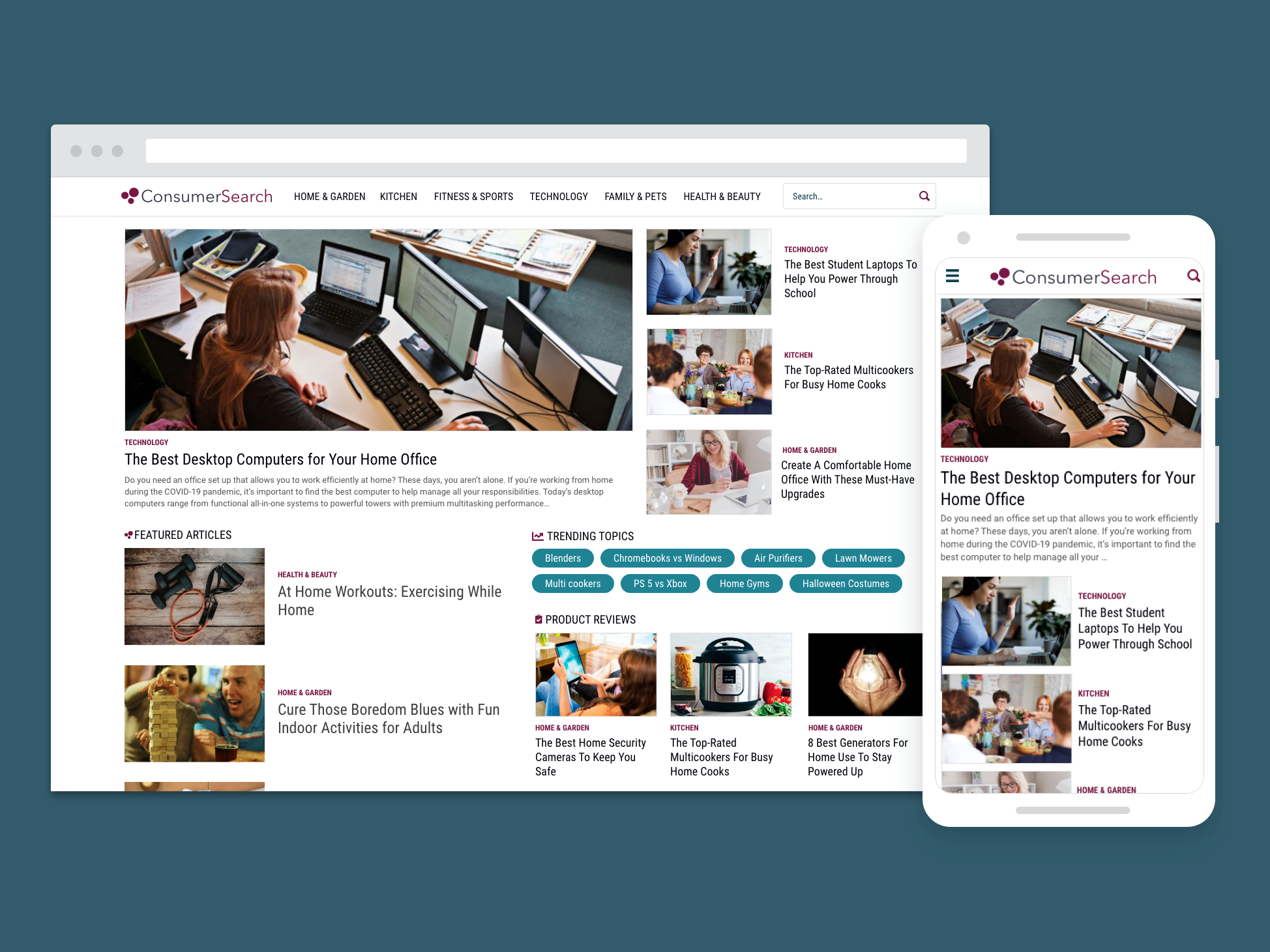 ConsumerSearch Ideations - Homepage