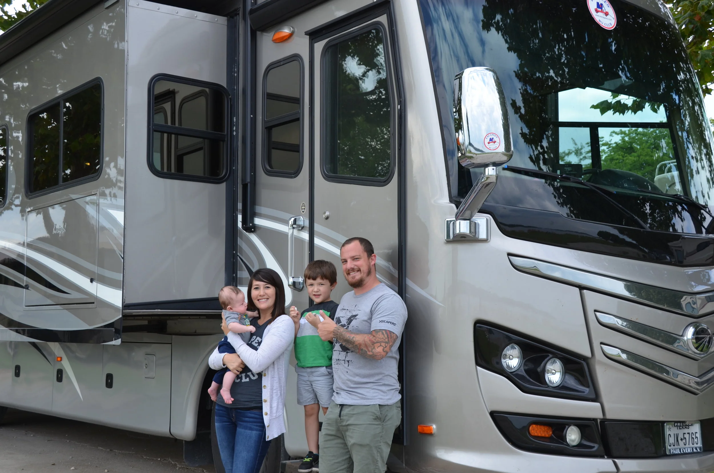 Melanie Carr, her husband Travis, and their children