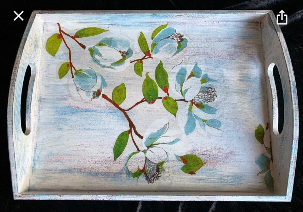 Mother's Day Wooden Tray Painting Class<br/>Sunday, May 9 @3-5pm — Let's  Paint