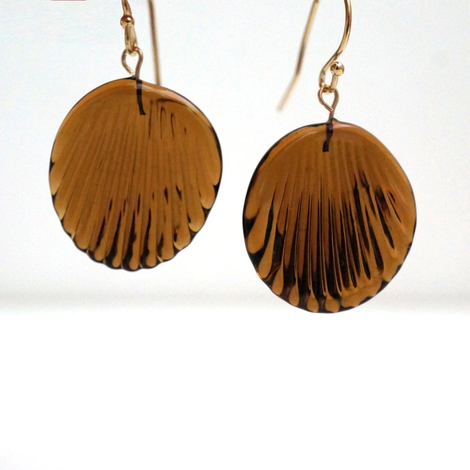 large coquille earrings