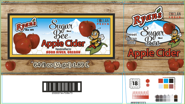 Job built using Process Cyan and Black, a Spot Yellow, a Spot Red, and a Spot Brown. A coating plate is used as well (light Blue)
