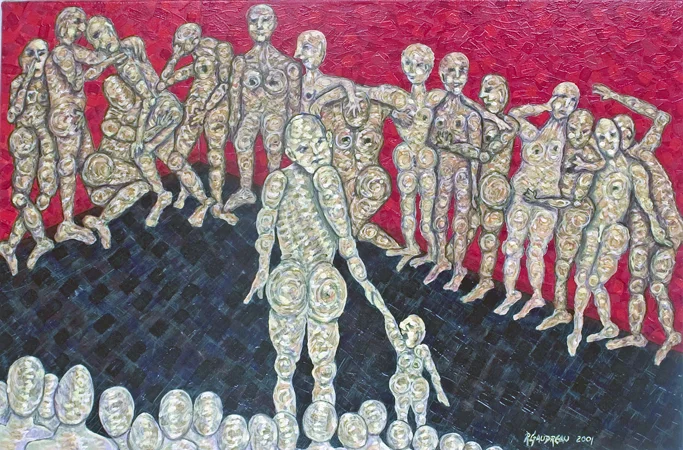 Alone and not Alone 2001 oil on linen 24 x 36 inches