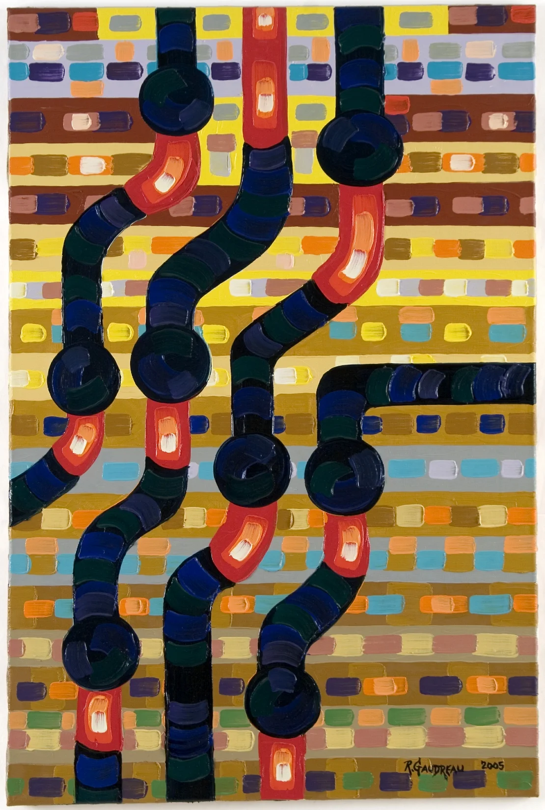 Pipes 2005 oil on linen 36 x 24 inches