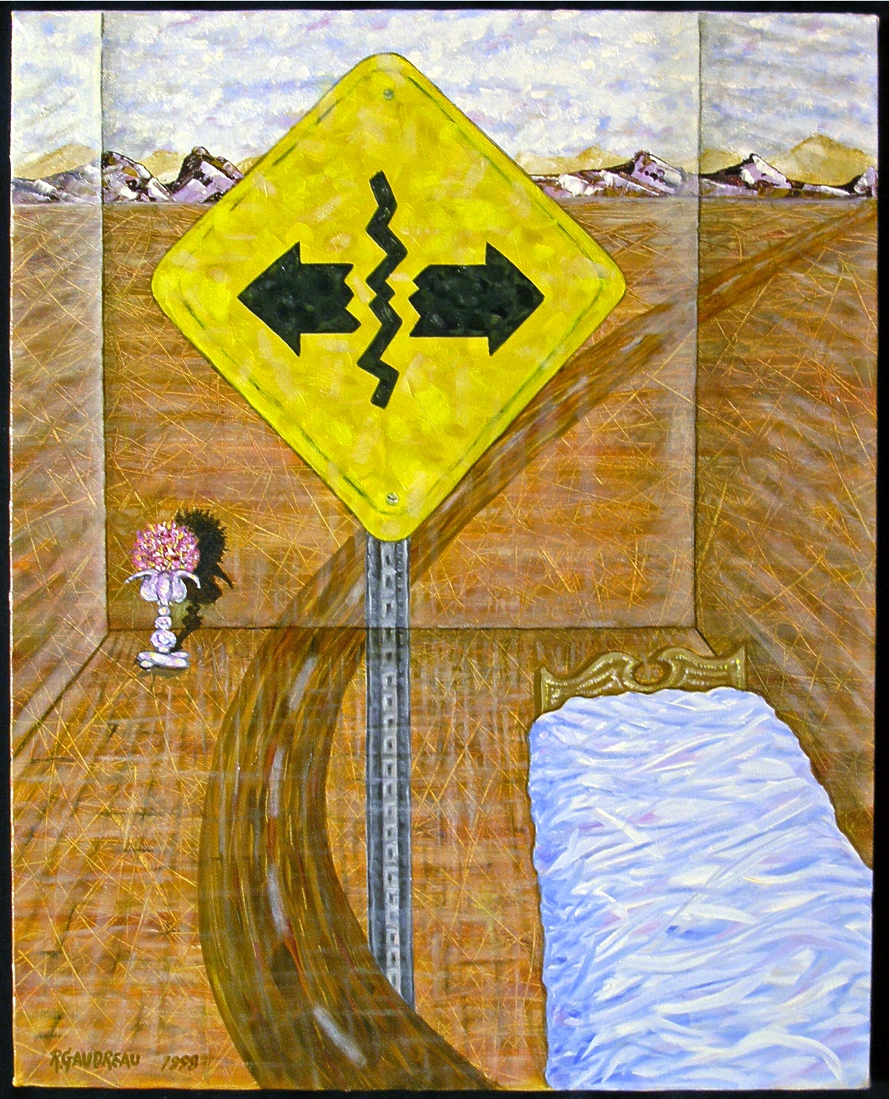 Separation Ahead 1998 oil on canvas 20 x 16 inches