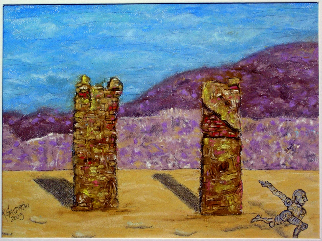 Ruins Remains Part 1 2003 pastel, charcoal on paper 9 x 12 inches