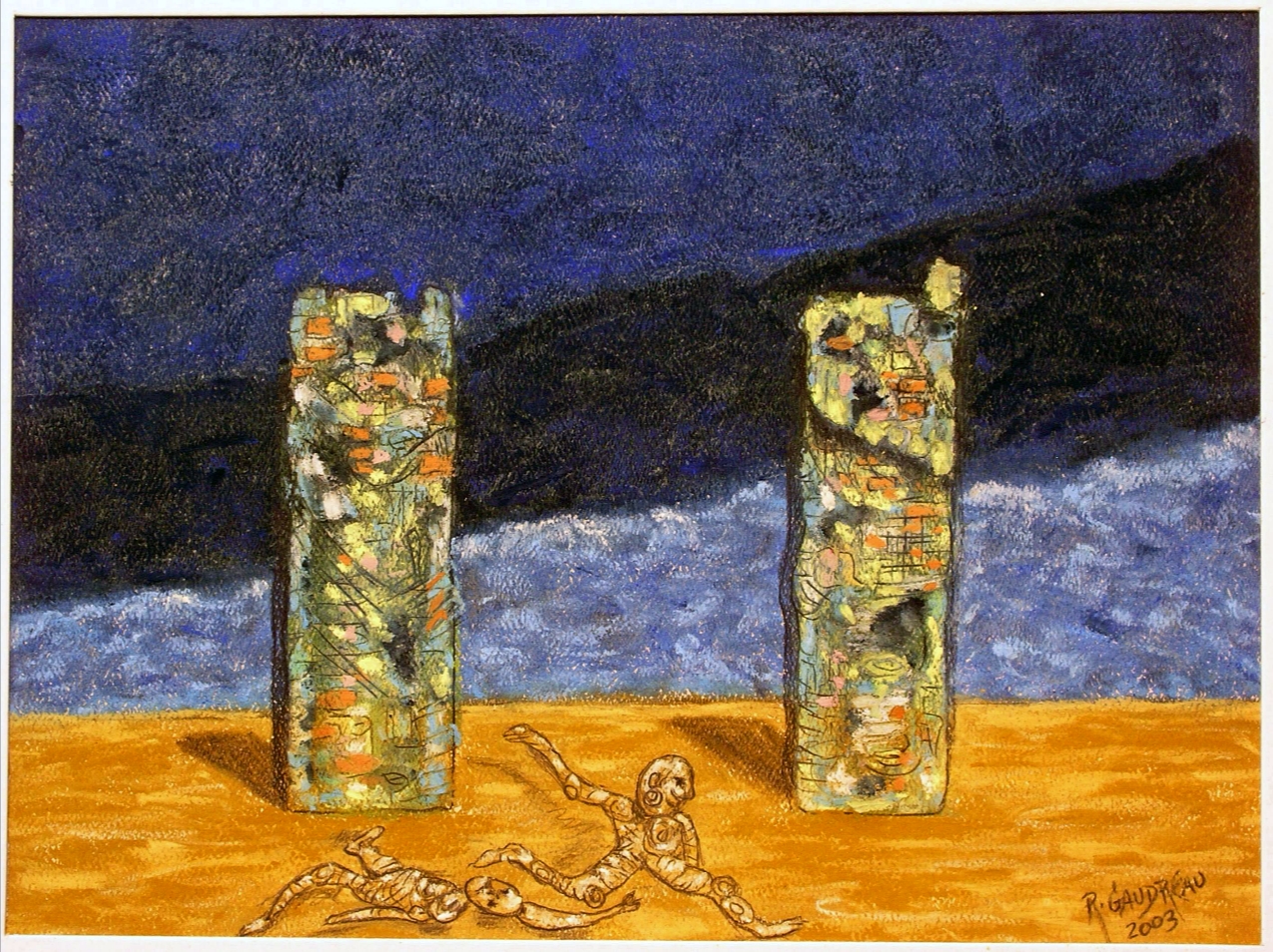 Ruins Remains Part 2 2003 pastel, charcoal on paper 9 x 12 inches