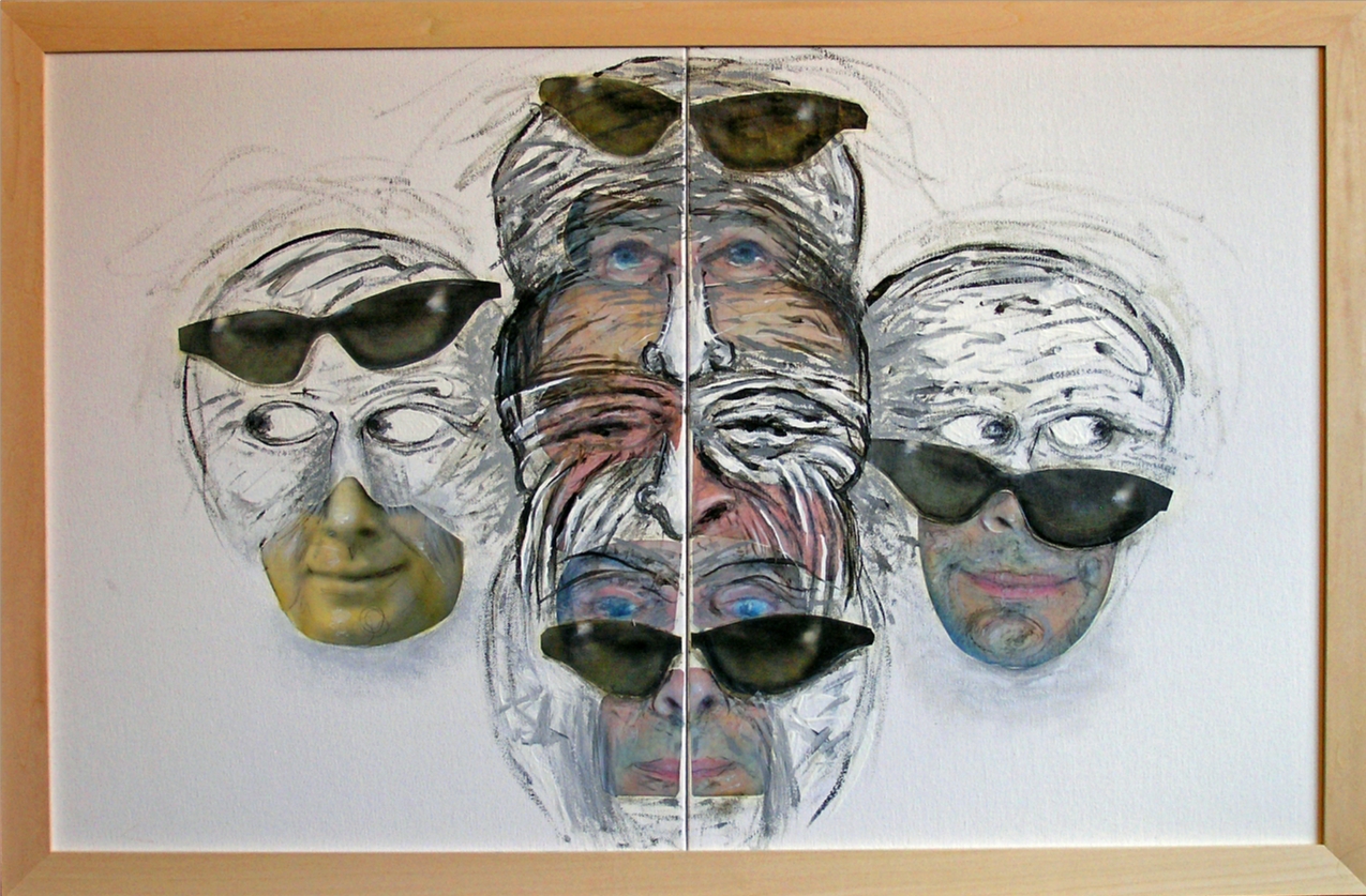Nocturnal 2012-13 Mixed Media, oil, painting on canvas 20"H x 31 3/4"W (Diptych)