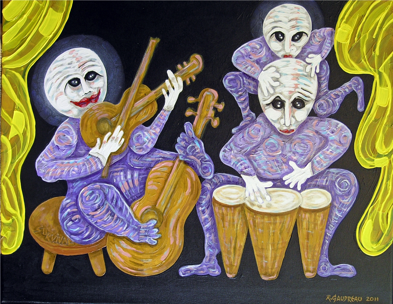 Buskers of the City Survival / Ensemble 2011 Oil on canvas 22"H x 28"W