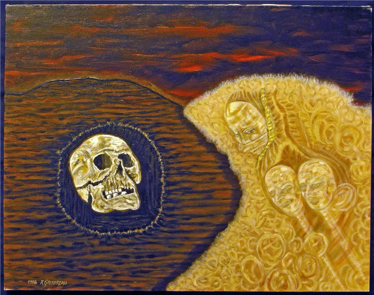 The Visit 1998 oil on canvas 22 x 28 inches