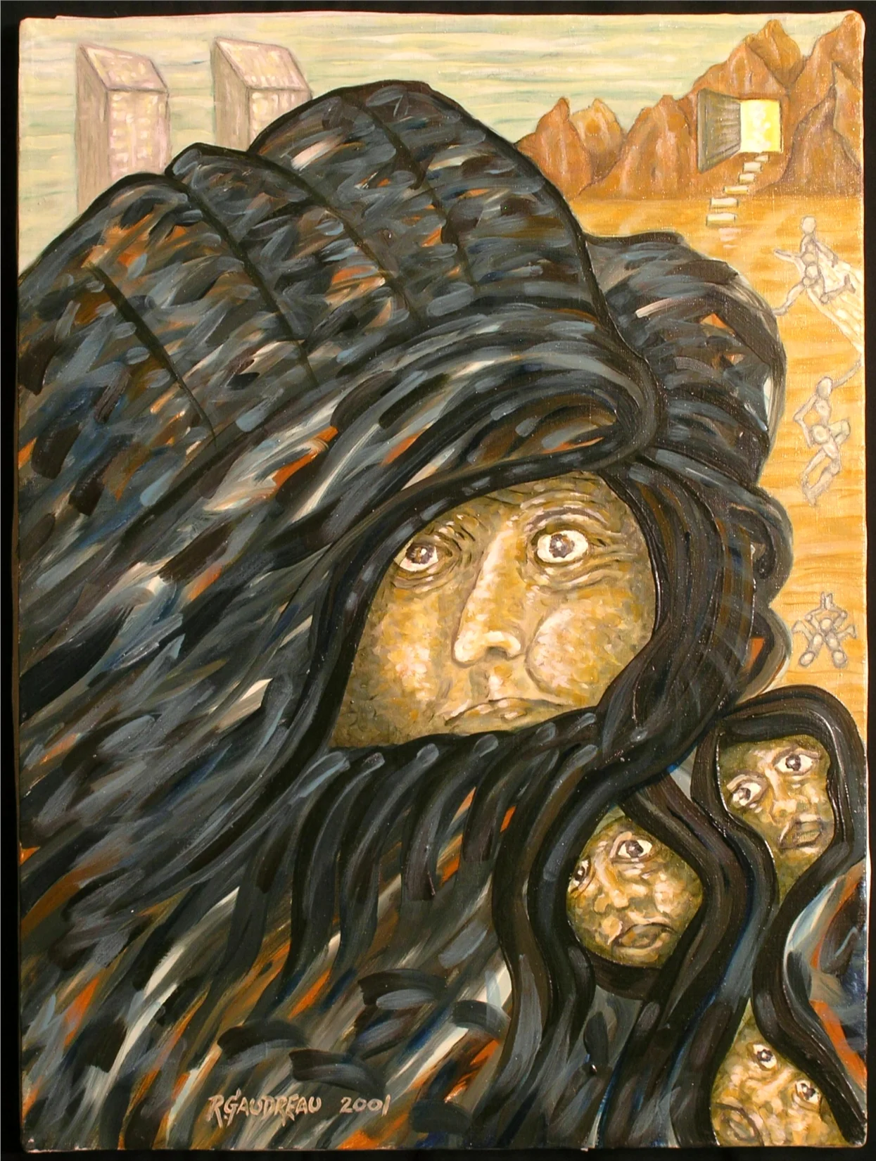 Afghanistan Mother 2001 oil on linen 24 x 18 inches