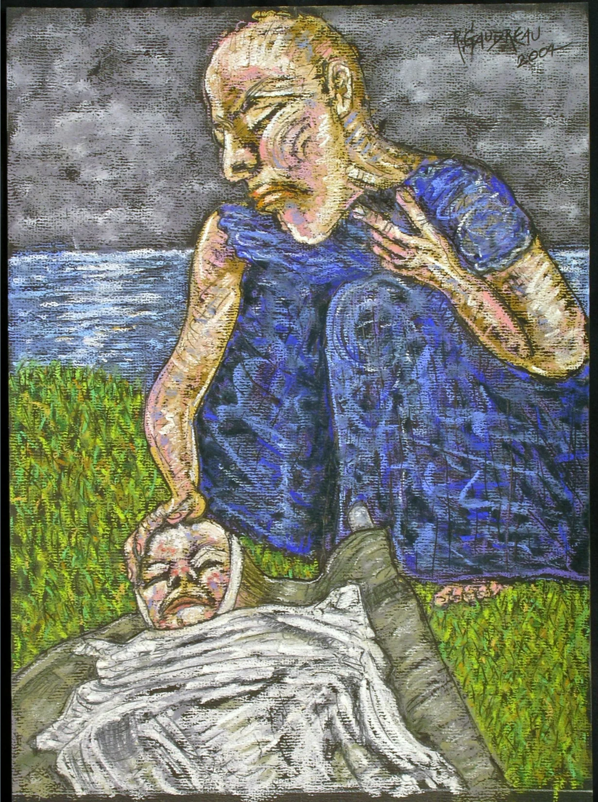 Little Victim 2004 pastel, charcoal on paper 16 x 12 inches