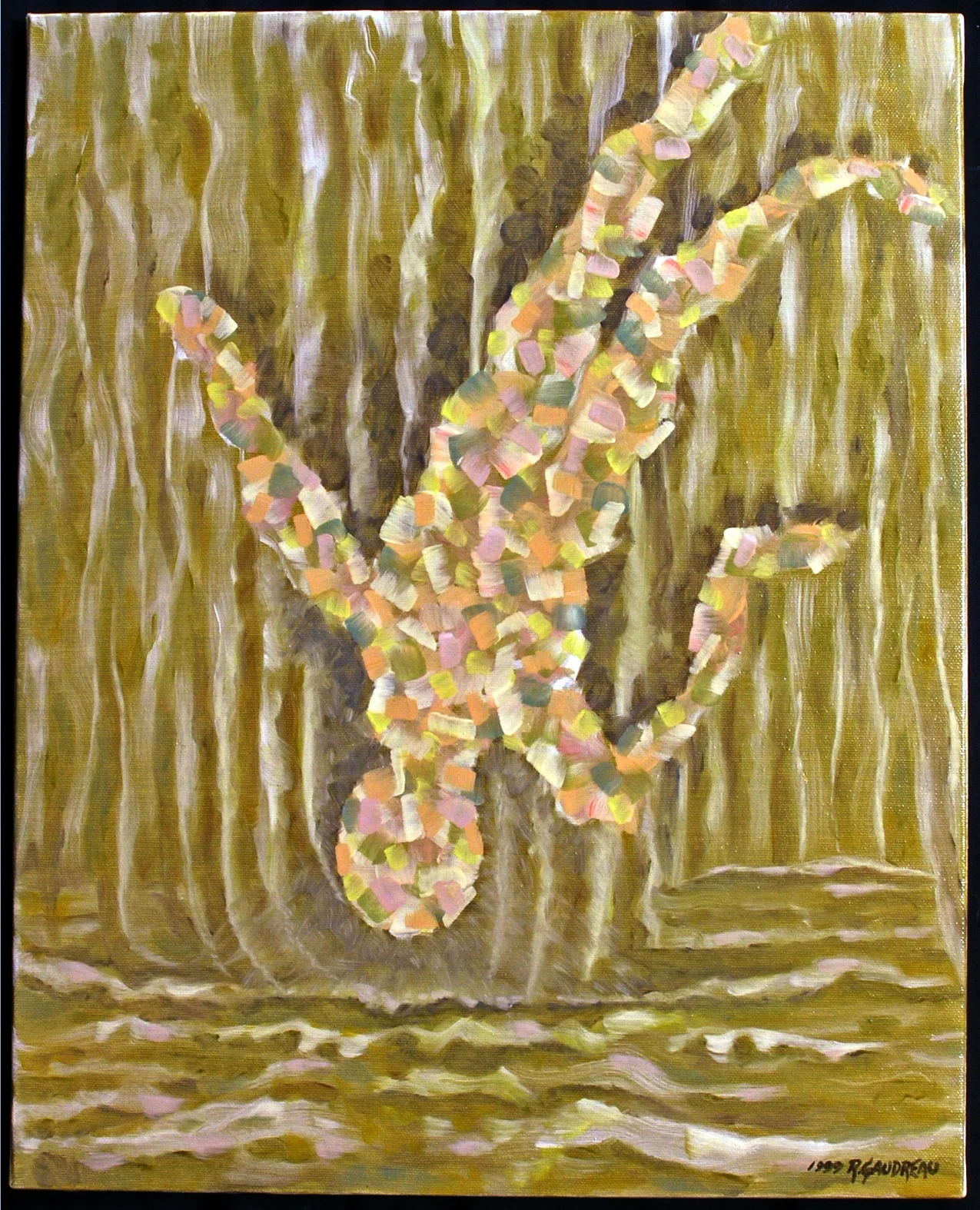 Head First 1999 oil on canvas 20 x 16 inches