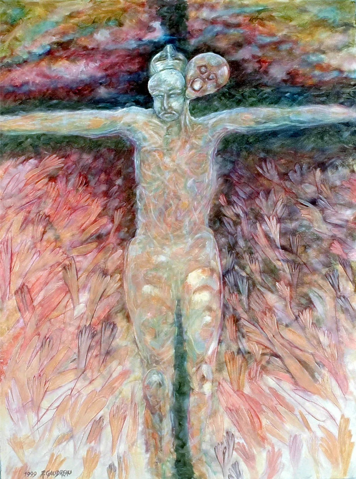 Pain of Christ 1999 oil on canvas 40 x 30 inches