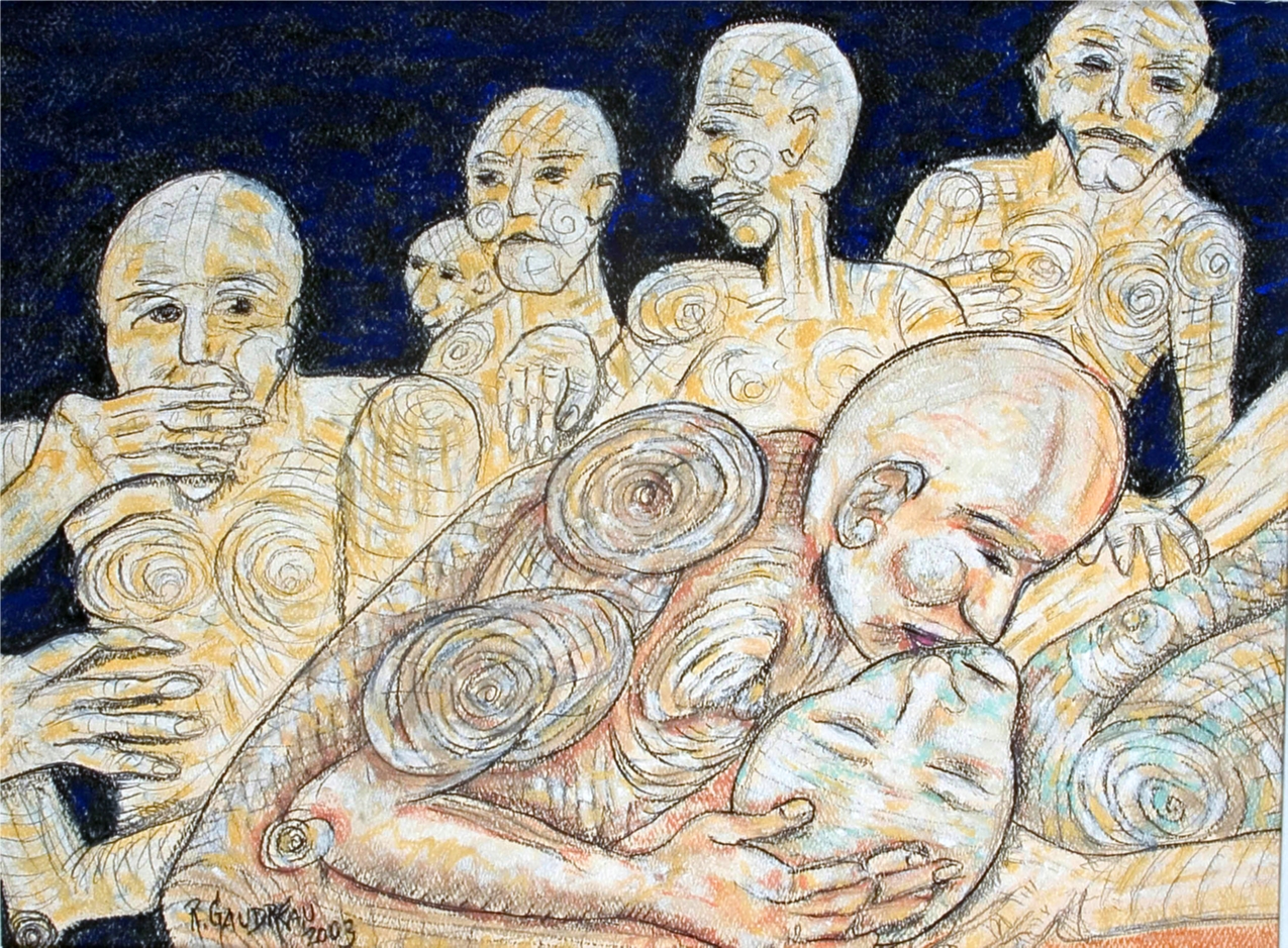 Rest in Peace 2003 pastel, charcoal on paper 9 x 12 inches