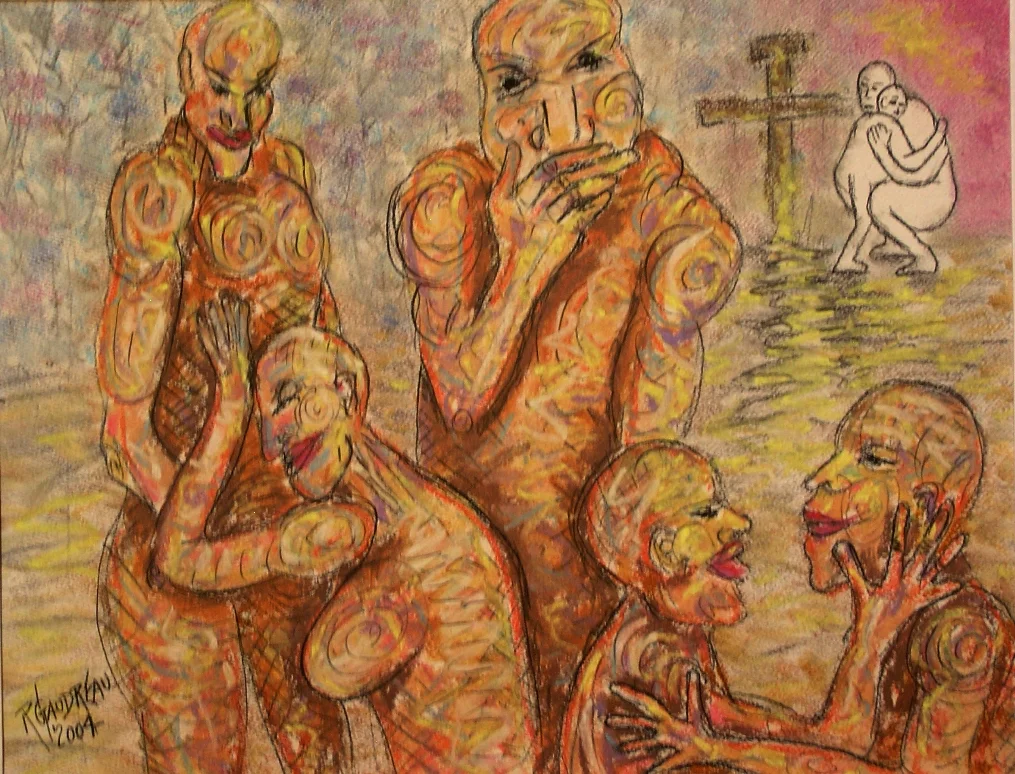 The Makeshift 2004 pastel, charcoal on paper 11 x 14 inches