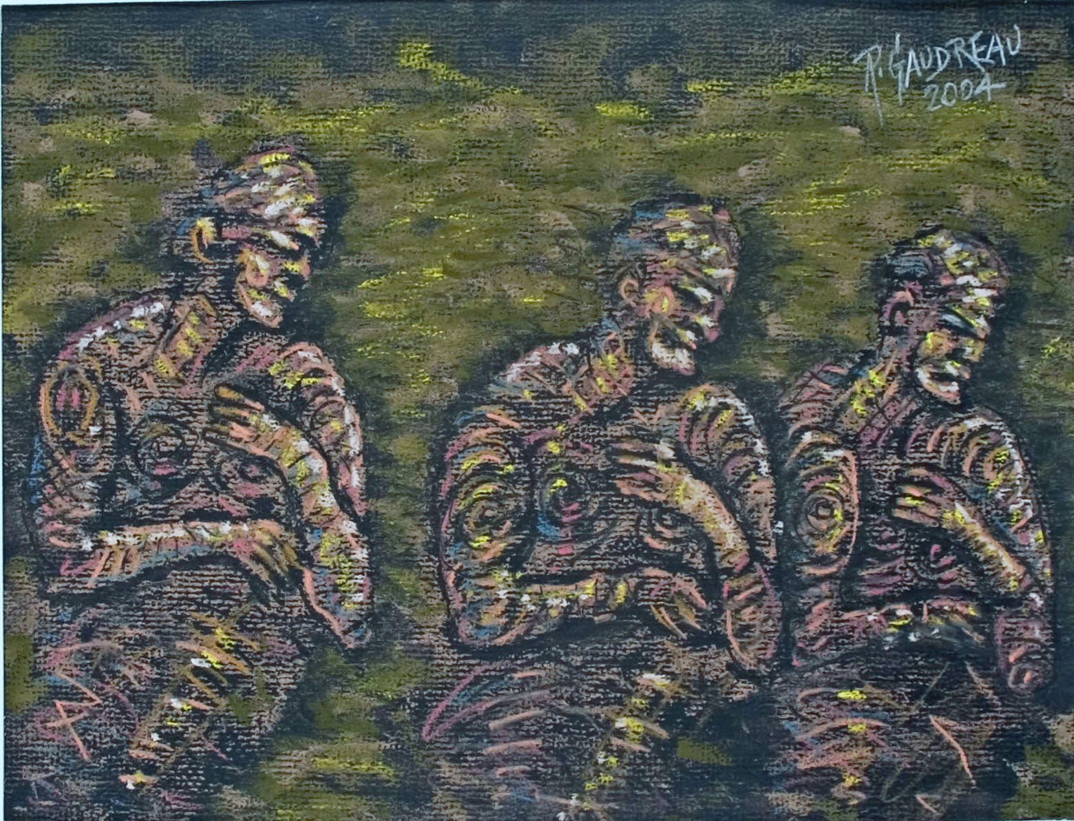 Dream Together 2004 pastel, charcoal on paper 9 x 12 inches