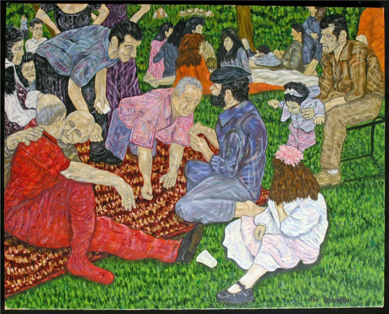 Holiday in the Park 1998 oil on canvas 16 x 20 inches