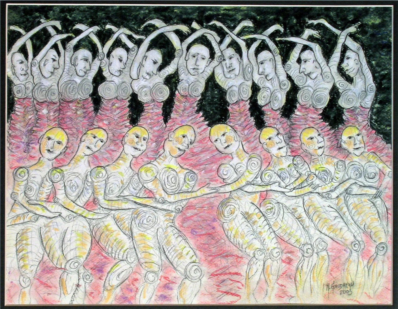 Pirouette 2003 pastel, charcoal on paper 11 x 14 inches