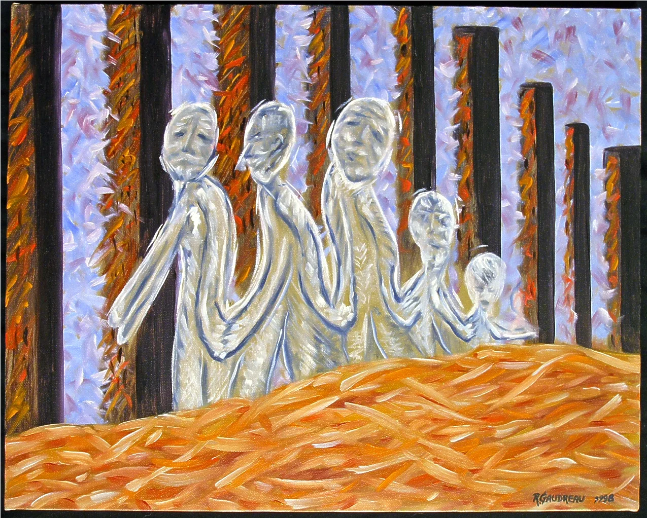 Follow the Leader 1998 oil on canvas 16 x 20 inches
