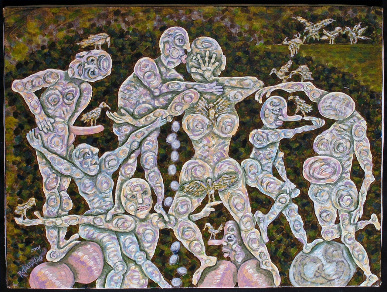 Perch 2001 oil on linen 18 x 24 inches