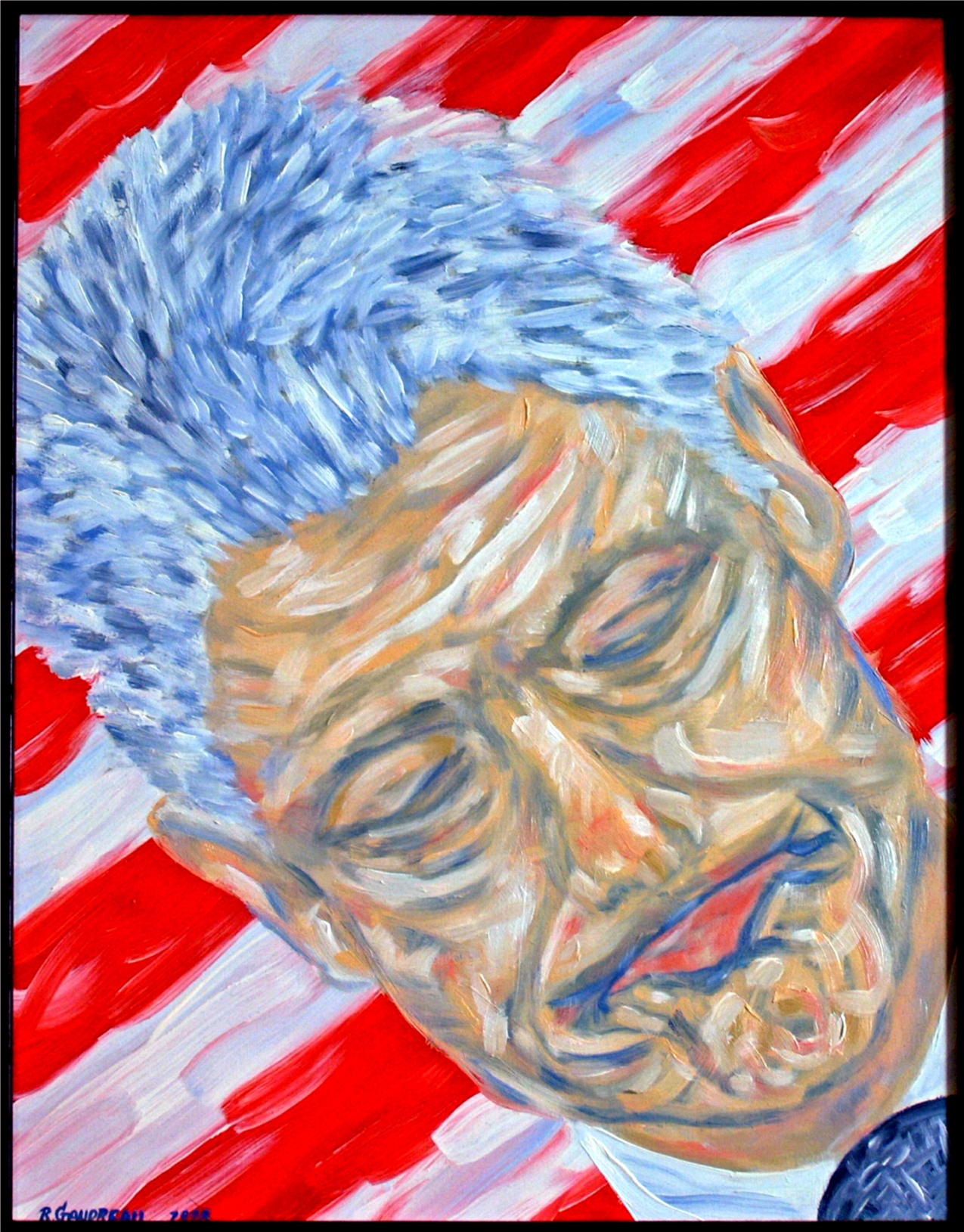 President Clintons Favorite Face 1998 oil on masonite panel 14 x 11 inches