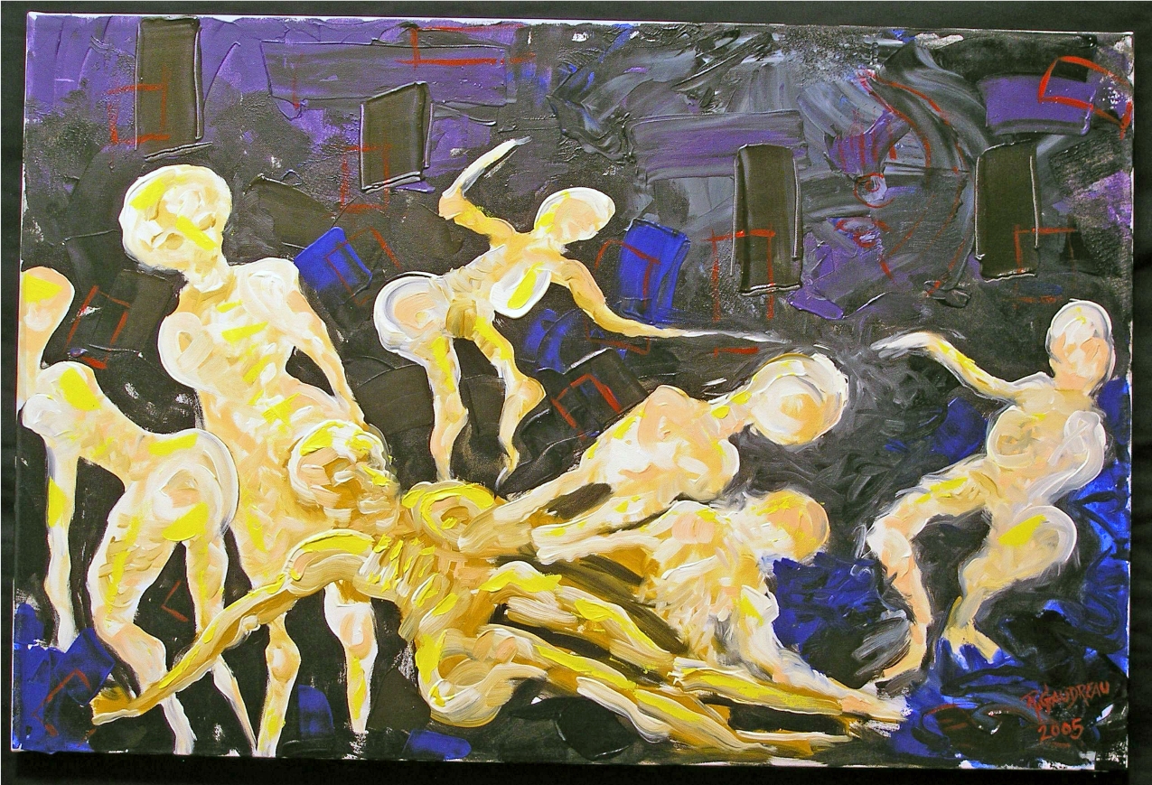 Rhythmical Sympathy Oil Sketch 2005 oil on canvas 24 x 36 inches