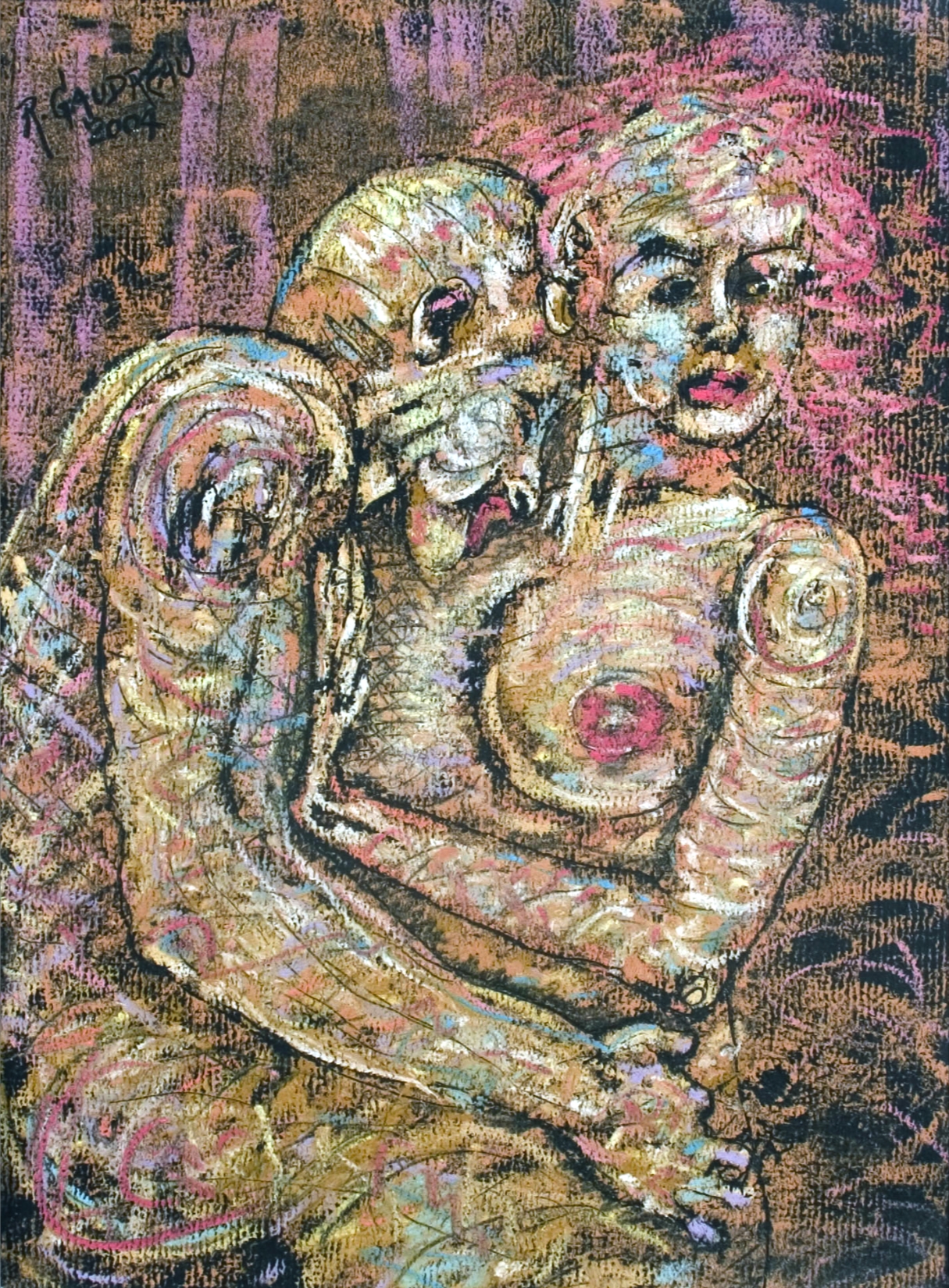 Scent of a Woman 2004 pastel, charcoal on paper 12 x 9 inches