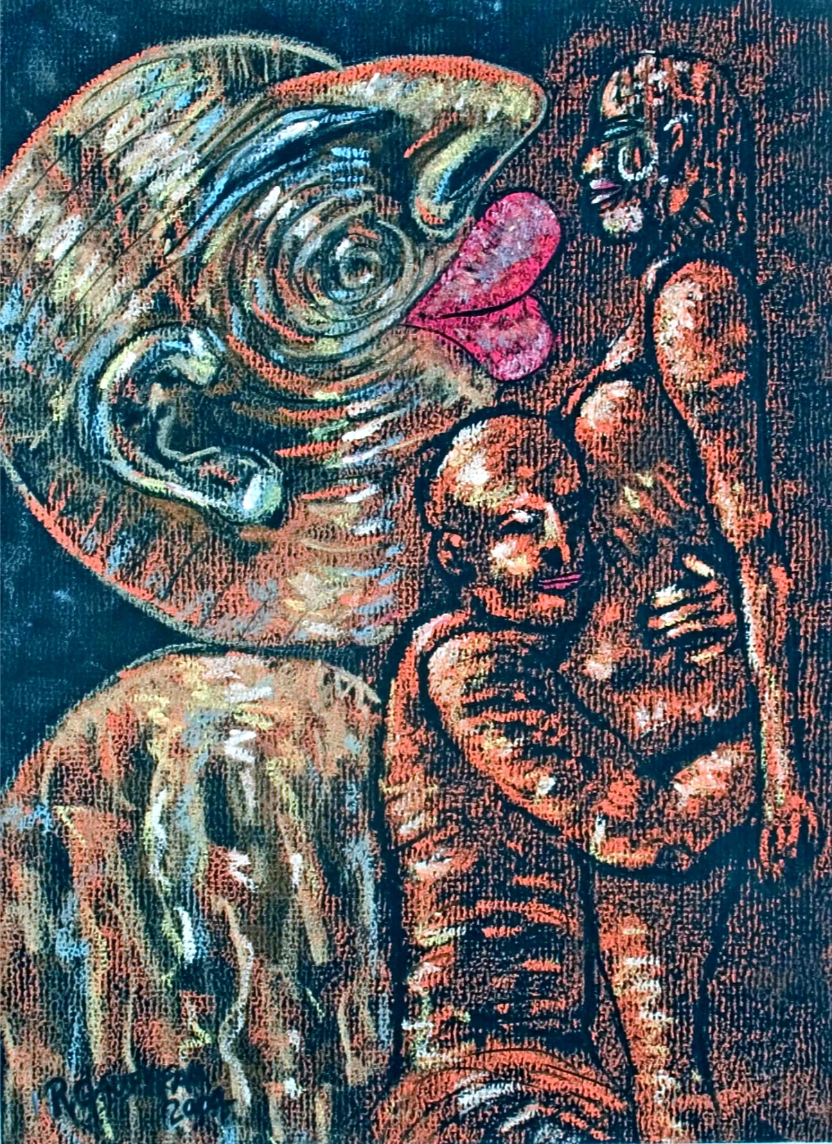 My Woman 2004 pastel, charcoal on paper 12 x 9 inches