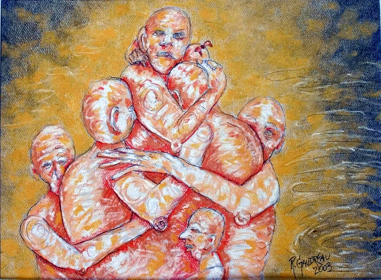  The Last Goodbye 2003 pastel, charcoal on paper 9 x 12 inches