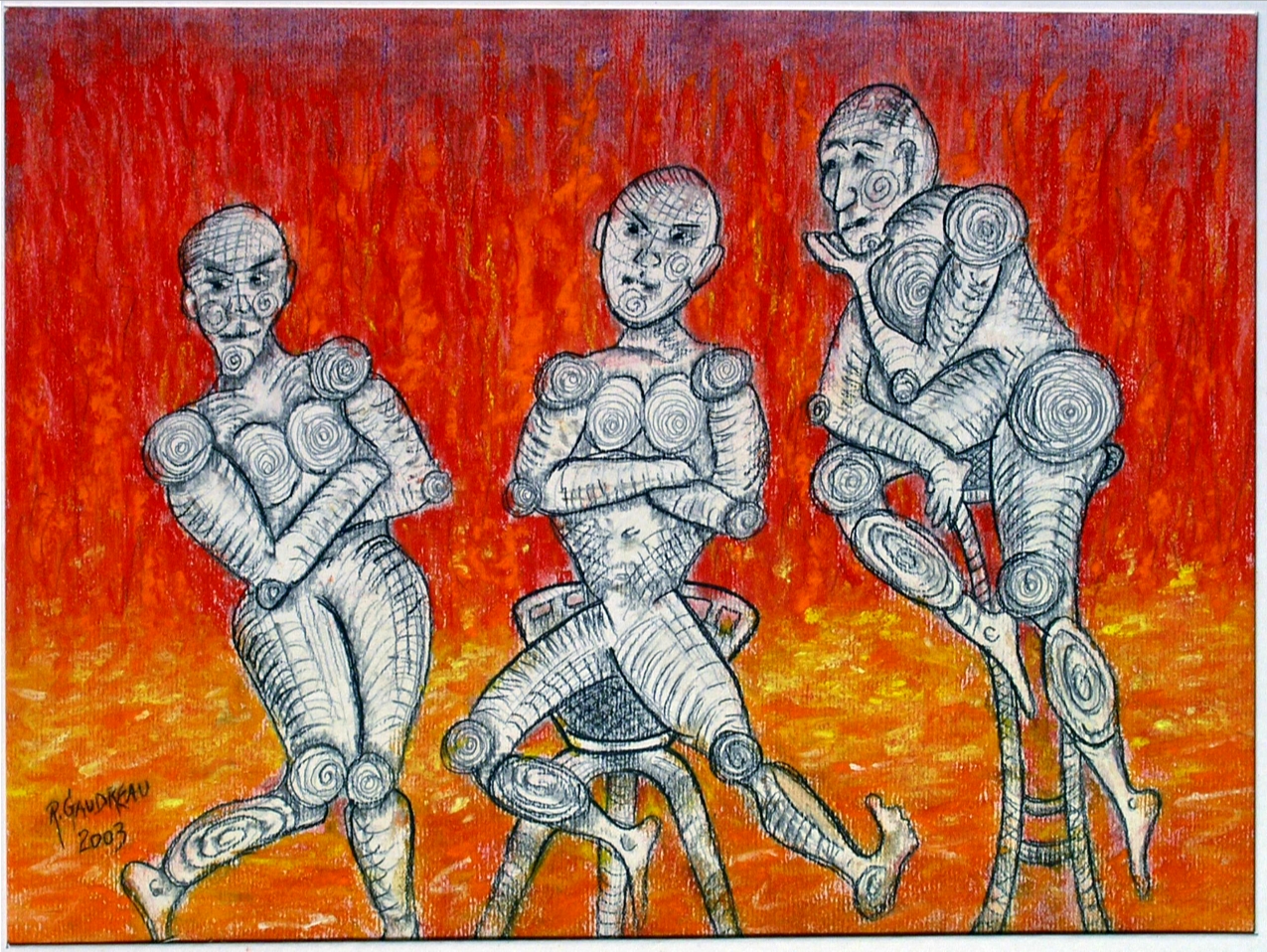 The Waiting 2003 pastel, charcoal on paper 9 x 12 inches