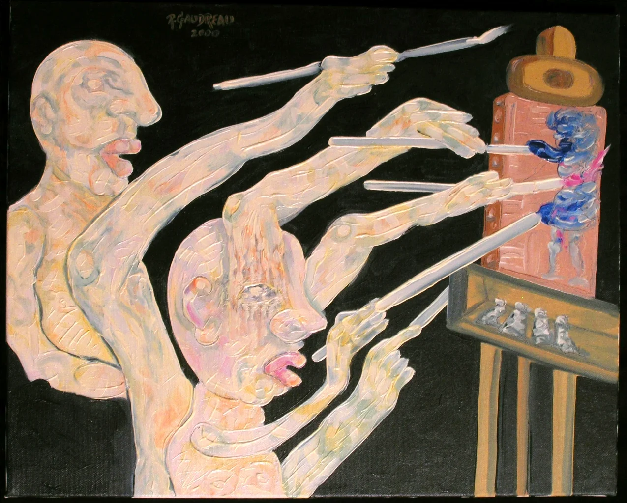 Painting from the Brain 2000 oil on canvas 16 x 20 inches