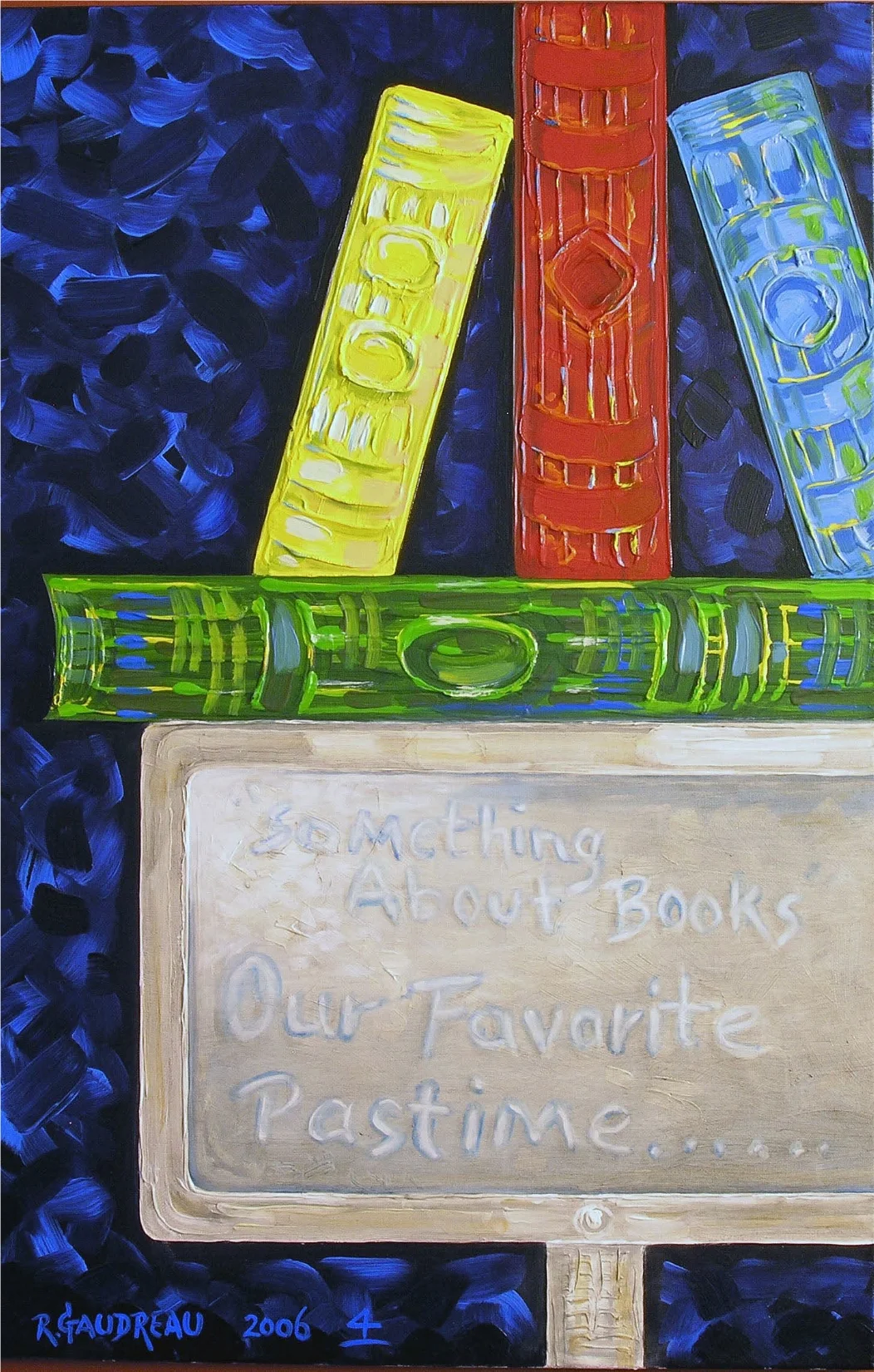 4 Books 2006 oil on canvas 36 x 24 inches