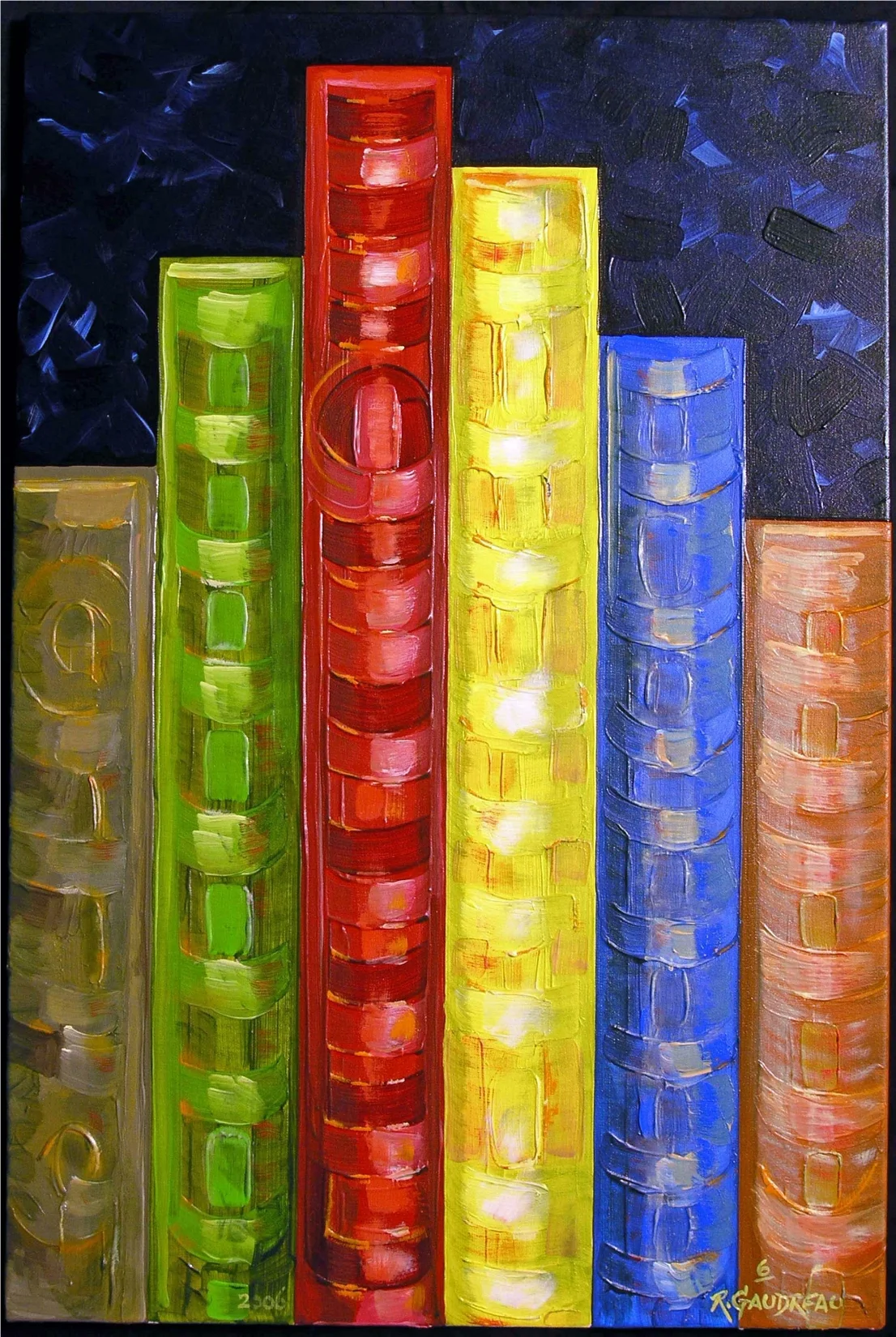 6 Books 2006 oil on canvas 36 x 24 inches