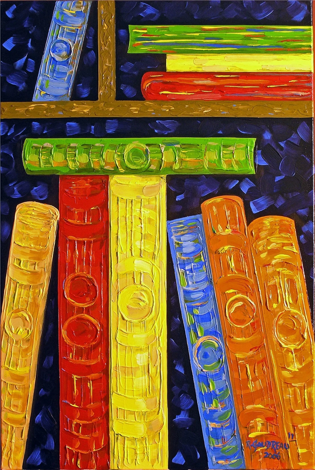 11 Books 2006 oil on canvas 36 x 24 inches