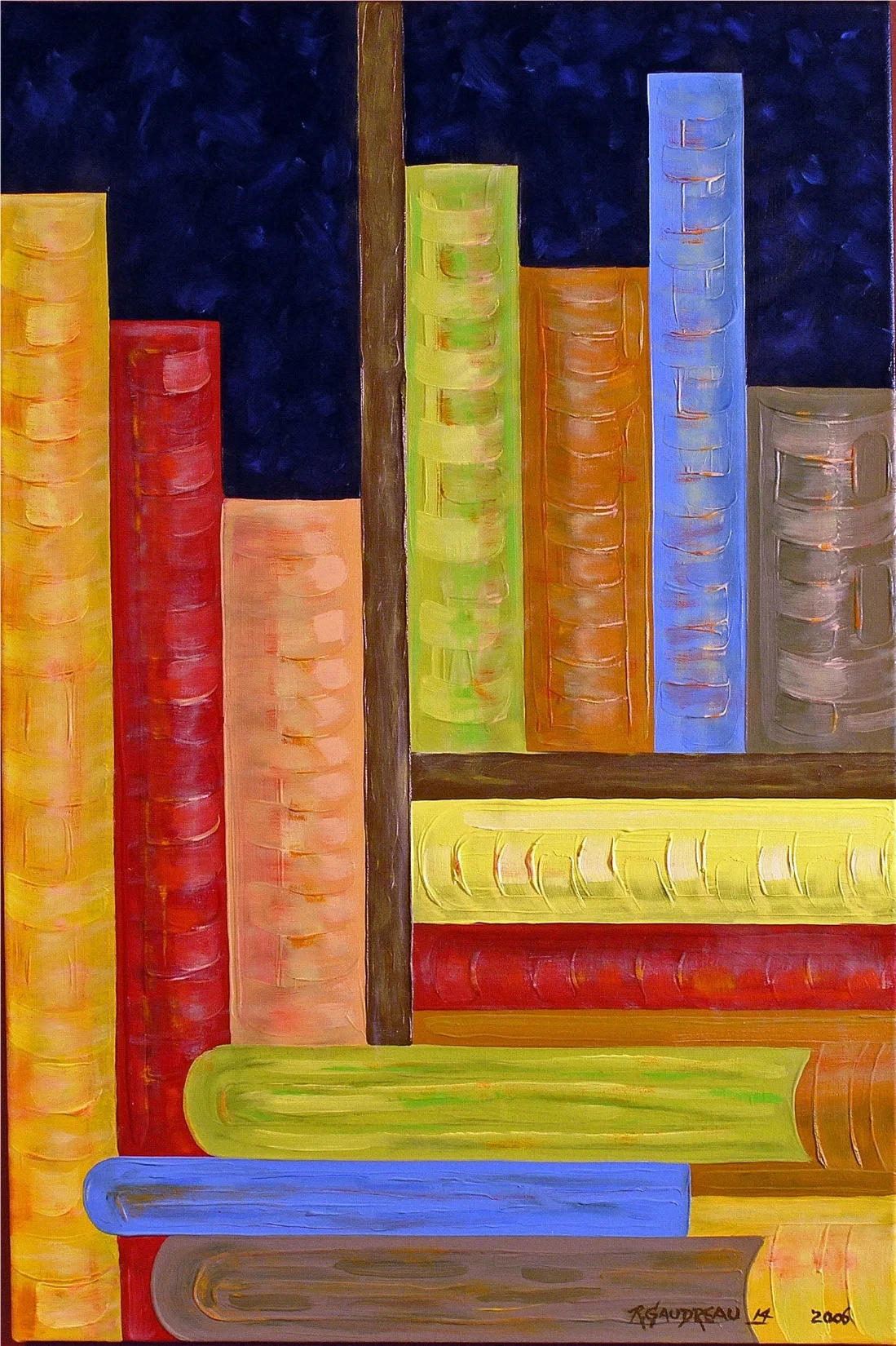 14 Books 2006 oil on canvas 36 x 24 inches