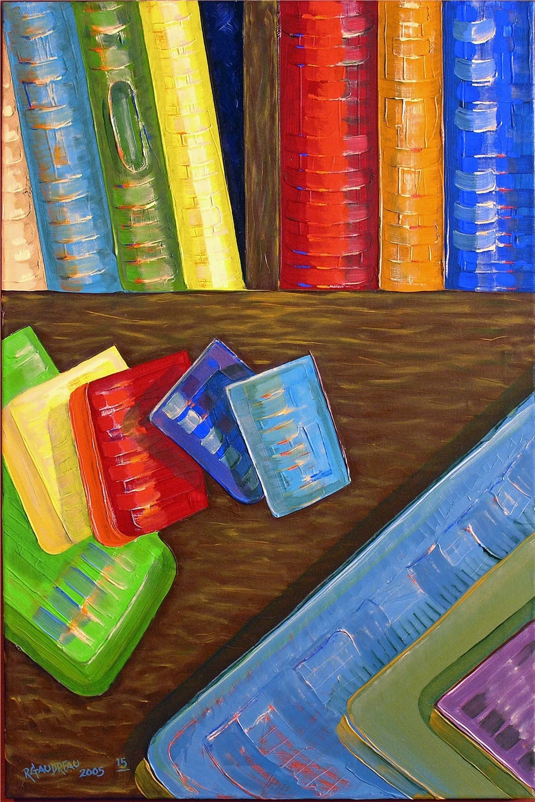 15 Books 2006 oil on canvas 36 x 24 inches
