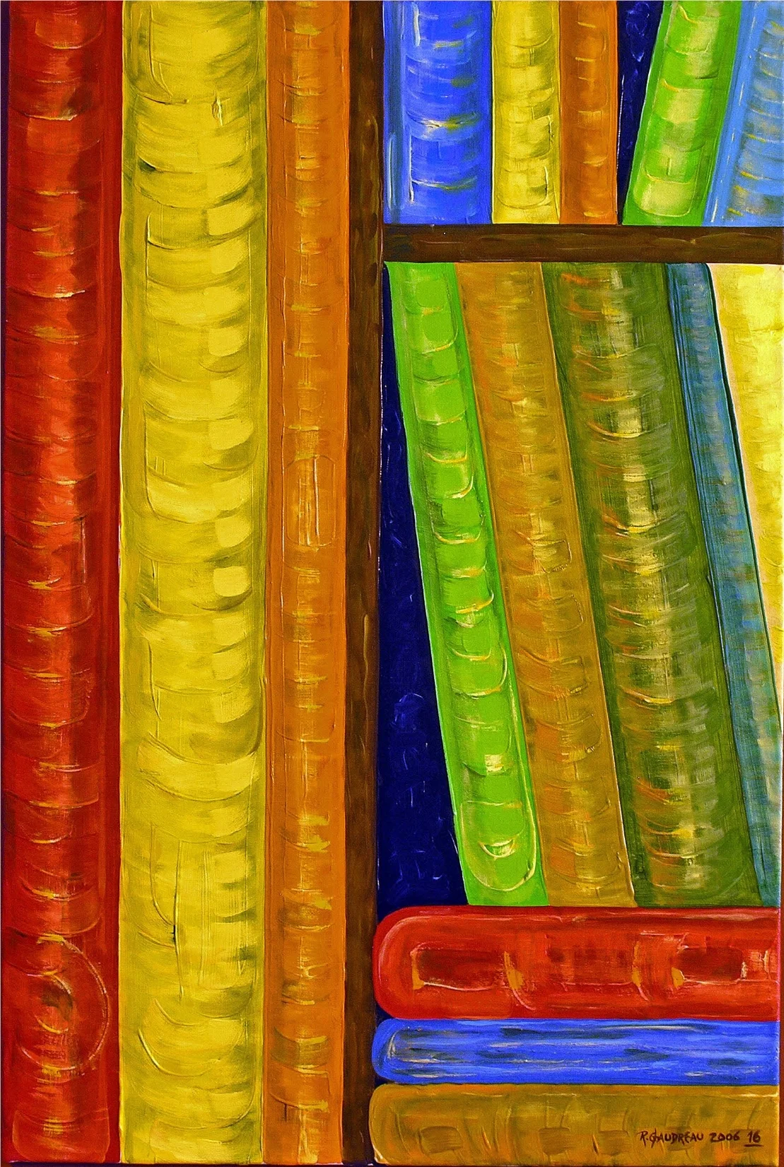 16 Books 2006 oil on canvas 36 x 24 inches