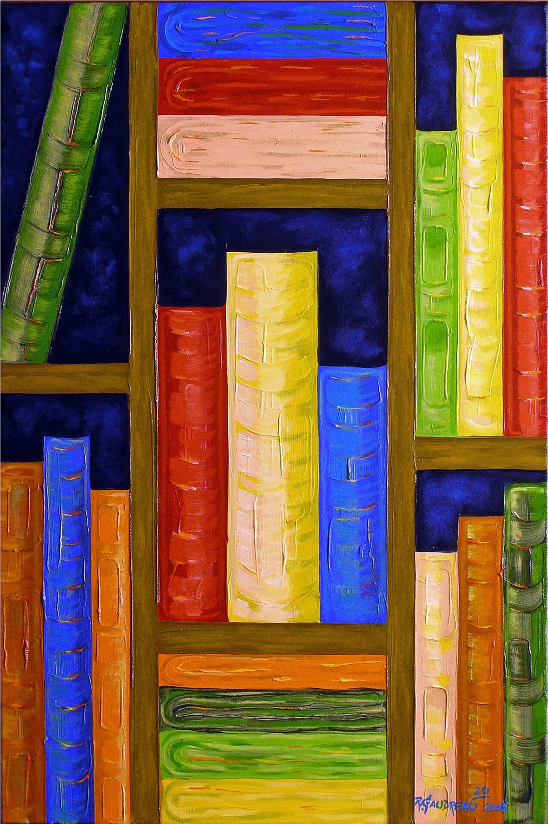 20 Books 2006 oil on canvas 36 x 24 inches