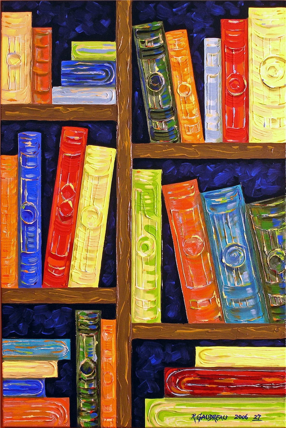 27Books 2006 oil on canvas 36 x 24 inches