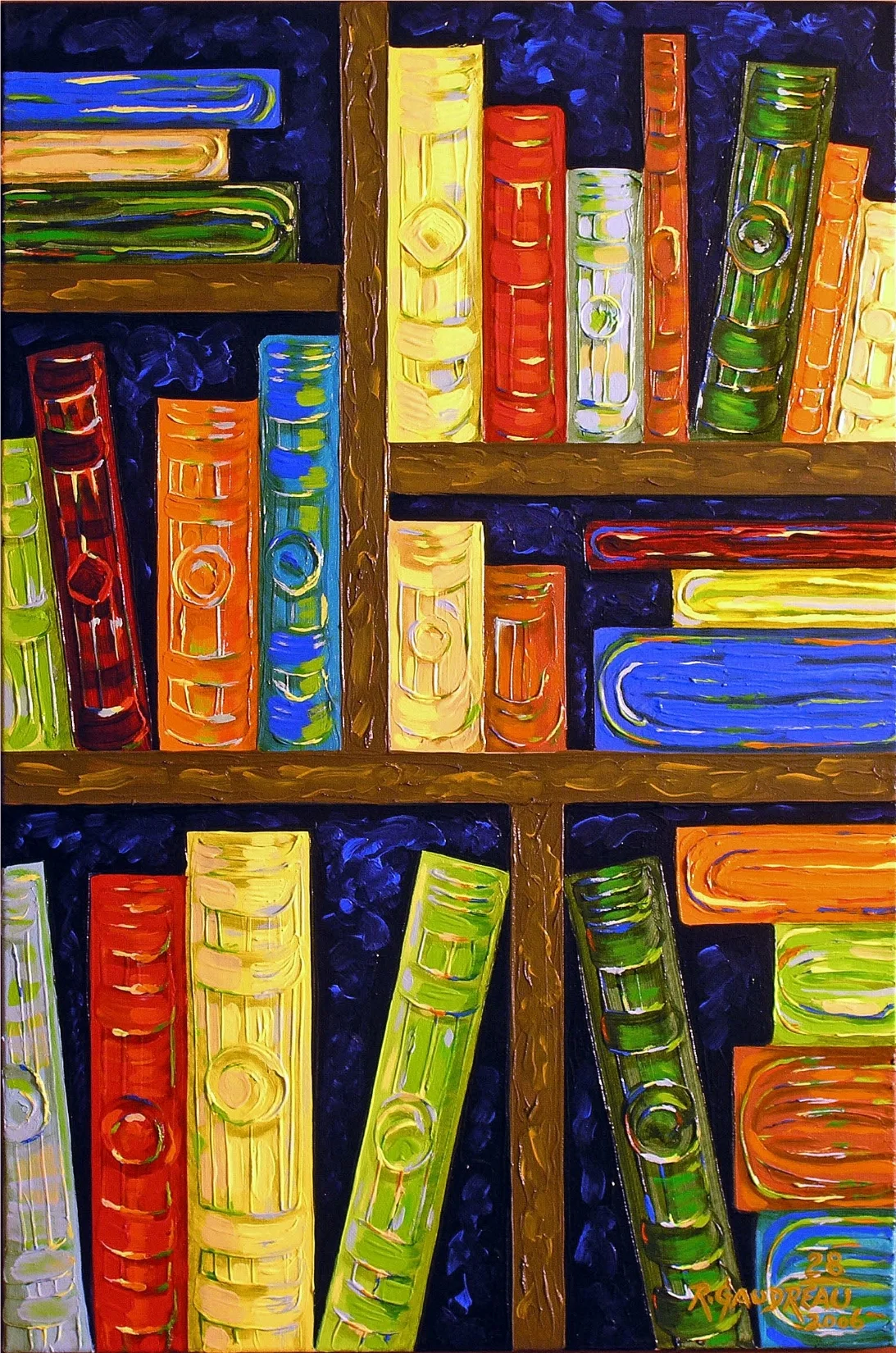 28 Books 2006 oil on canvas 36 x 24 inches