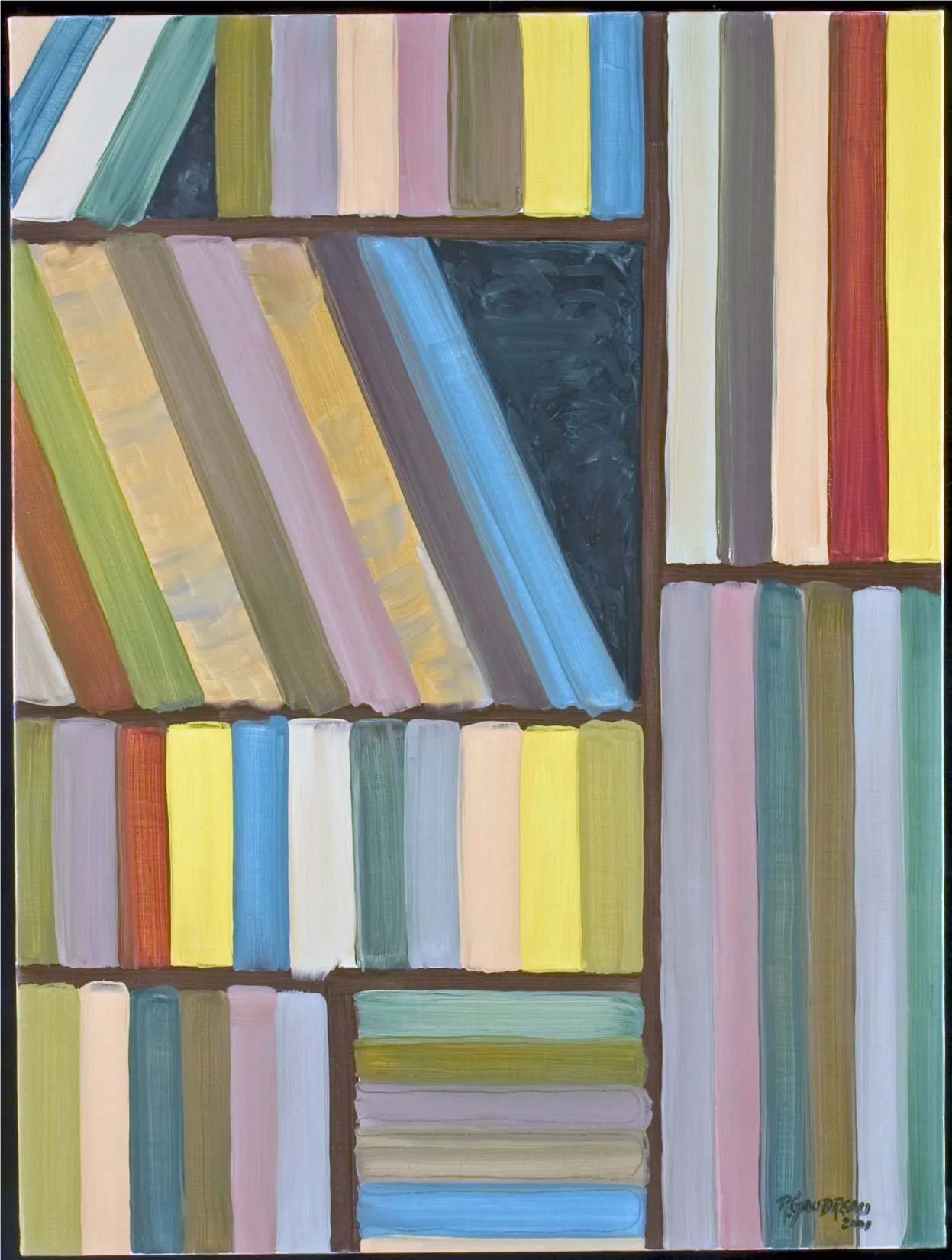 54 Books 2001 (SOLD) oil on canvas 36 x 24 inches