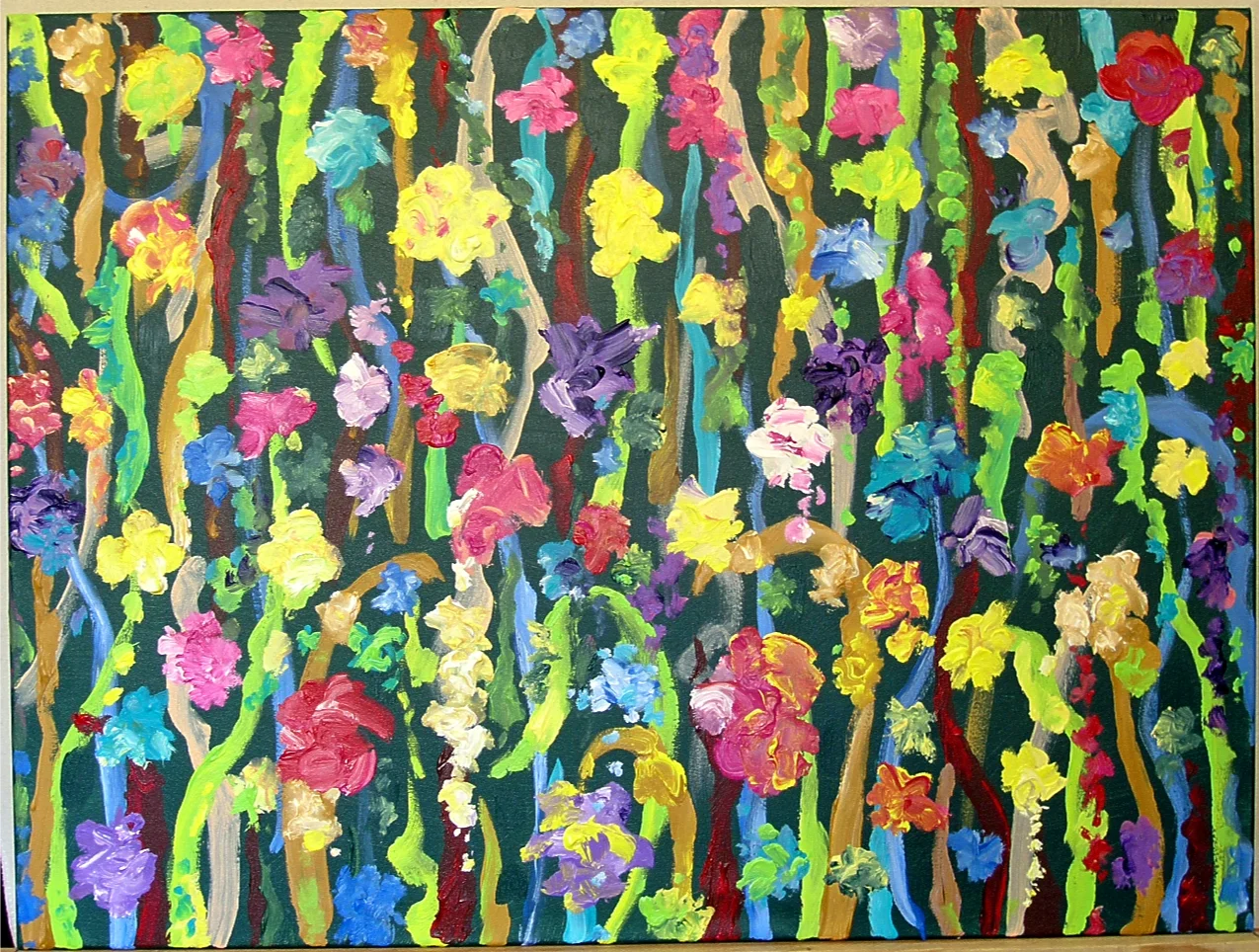 7 Times to Flourish Number 7- 2014 30"h x 40"w acrylic on canvas