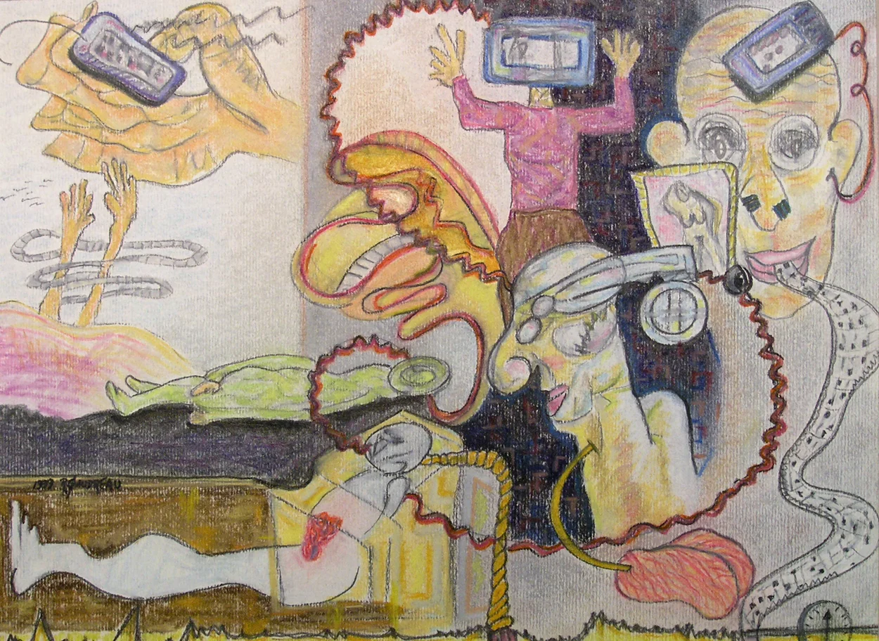 Life Support 1997 charcoal, graphite, pastel on paper 9"H x 12"W