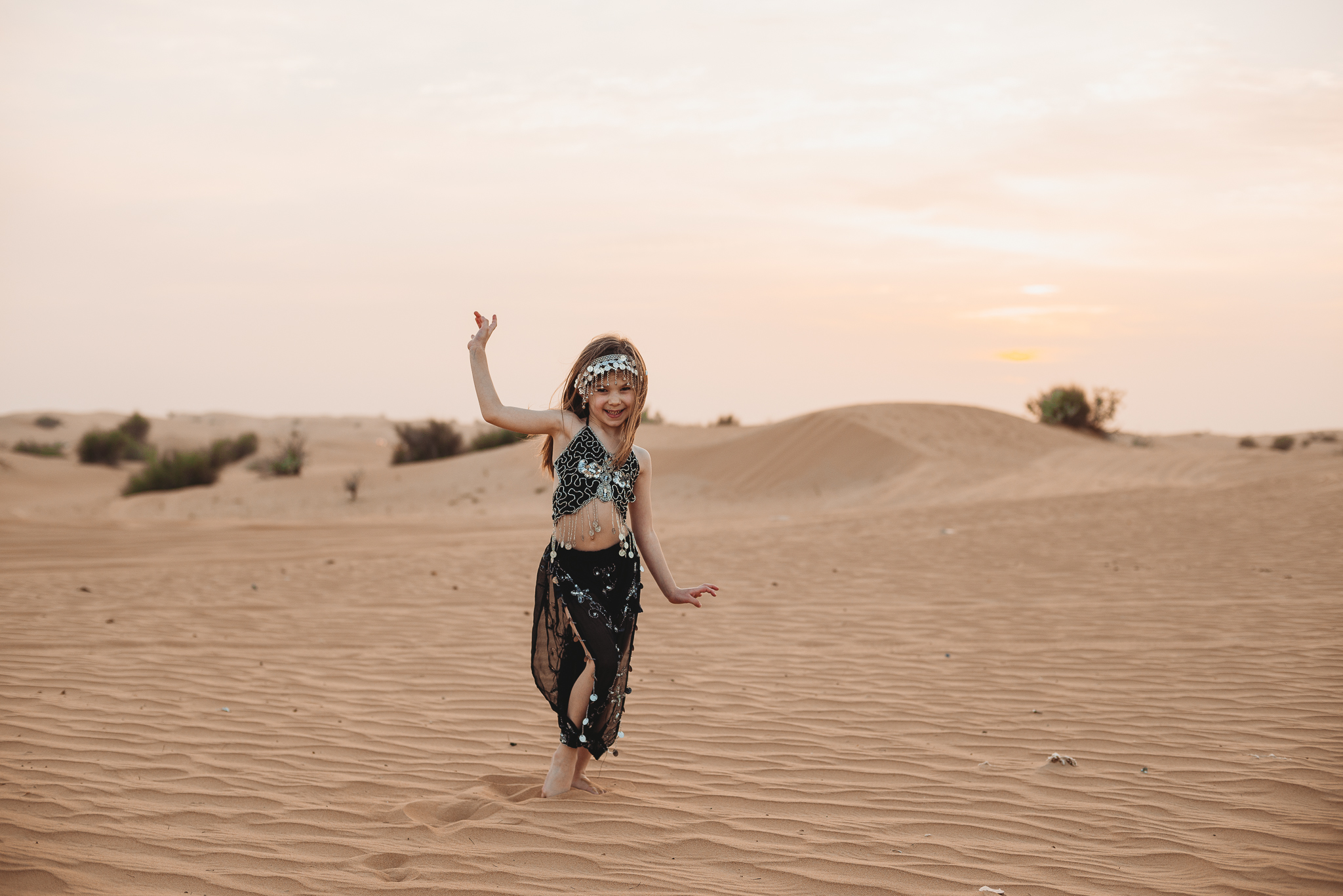 She was probably most excited about this belly dancing outfit... :)