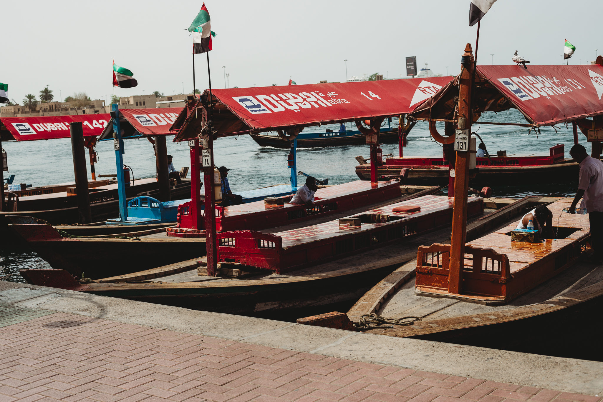 Old Dubai...where you can ride an Abra(water taxi) to the souk market for 1 dirham (about $0.27)