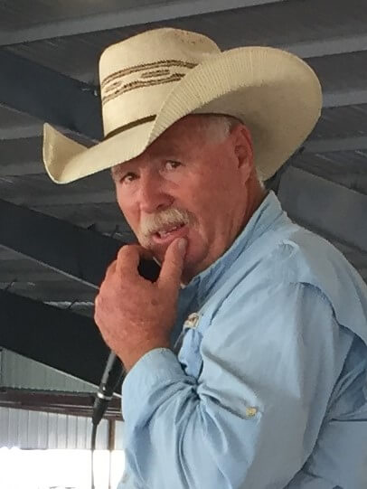 Rick getting ready to serve as the announcer at the Sergio Andrade benefit bull riding event at Denton County Cowboy Church last summer.