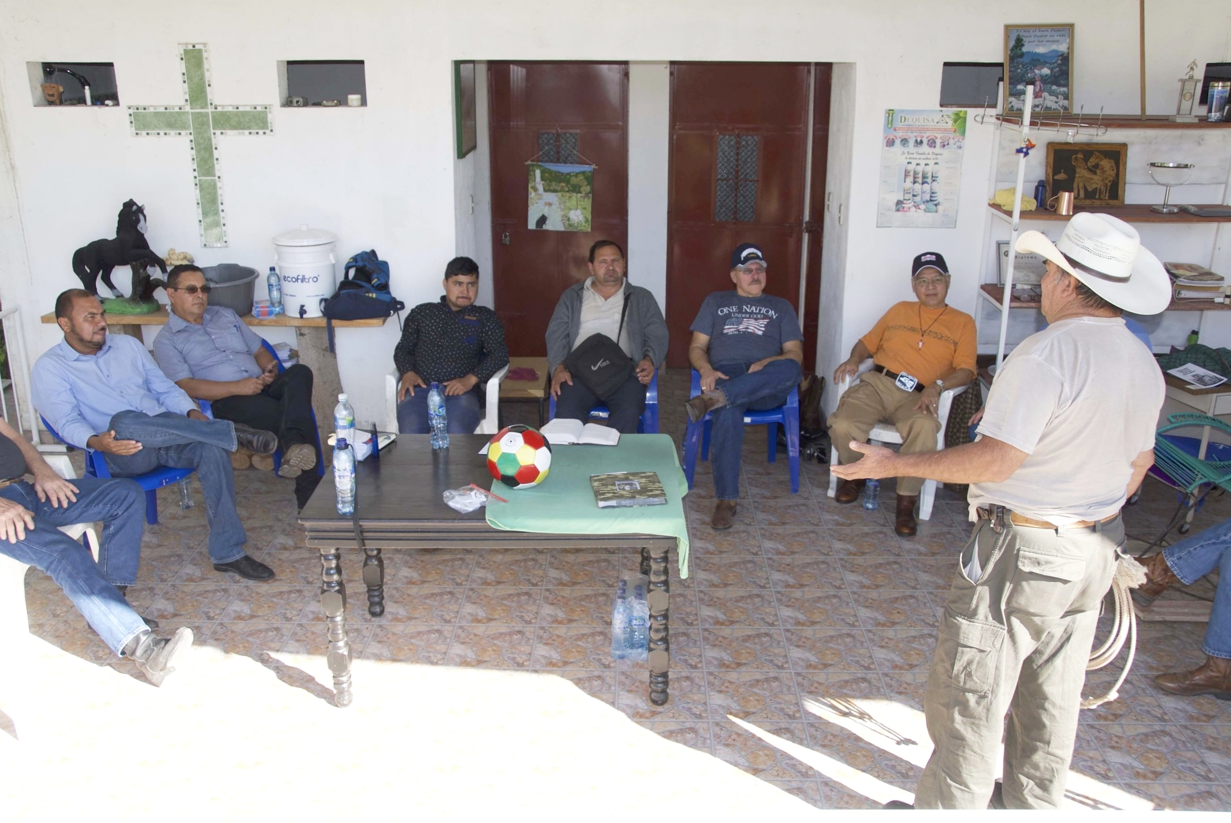 Cesar Gonzales addresses a group of regional Guatemalan pastors and mentors before they conduct their own PSE interactions with other rural people in the coming weeks.