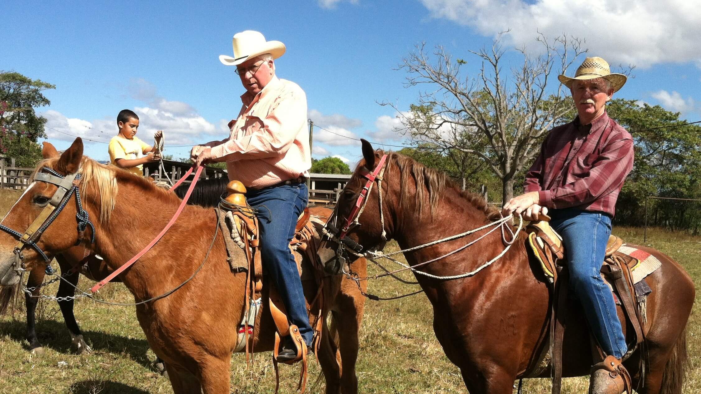 Tom Huffman and Dave Gideon, of Burwell, Nebraska on a cowboy mission trip to Guatemala in January of 2014. 